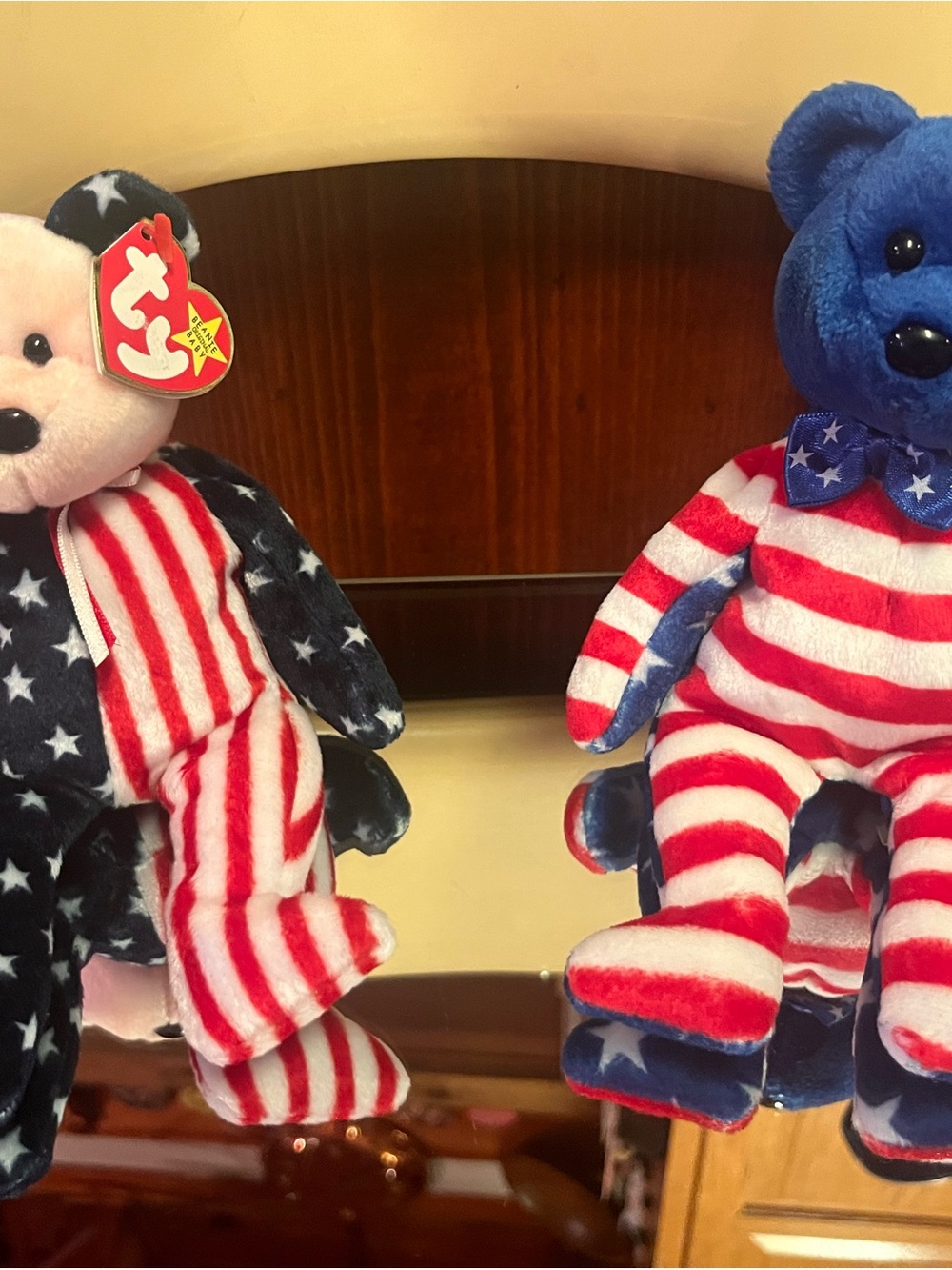 Ty Patriotic Stars Plush Bears - Red, White & Blue